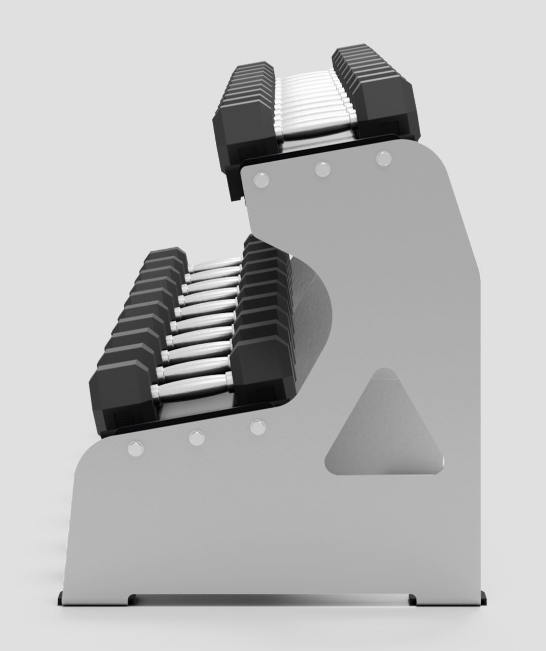 Exigo 2.5m 2-Tier Dumbbell Rack