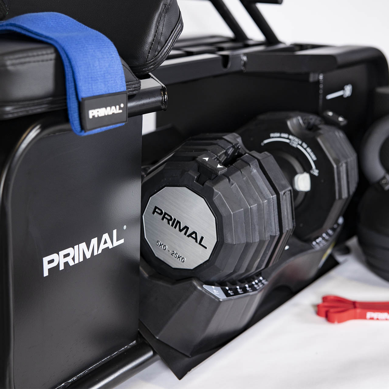 Primal Personal Series HIIT Bench with Accessories & Dumbbells