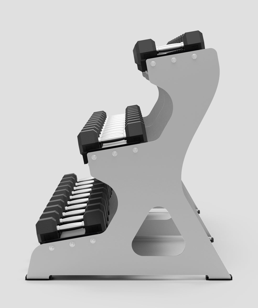 Exigo 2.5m 3-Tier Dumbbell Rack
