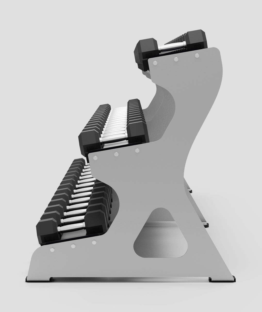 Exigo 3.5m 3-Tier Dumbbell Rack