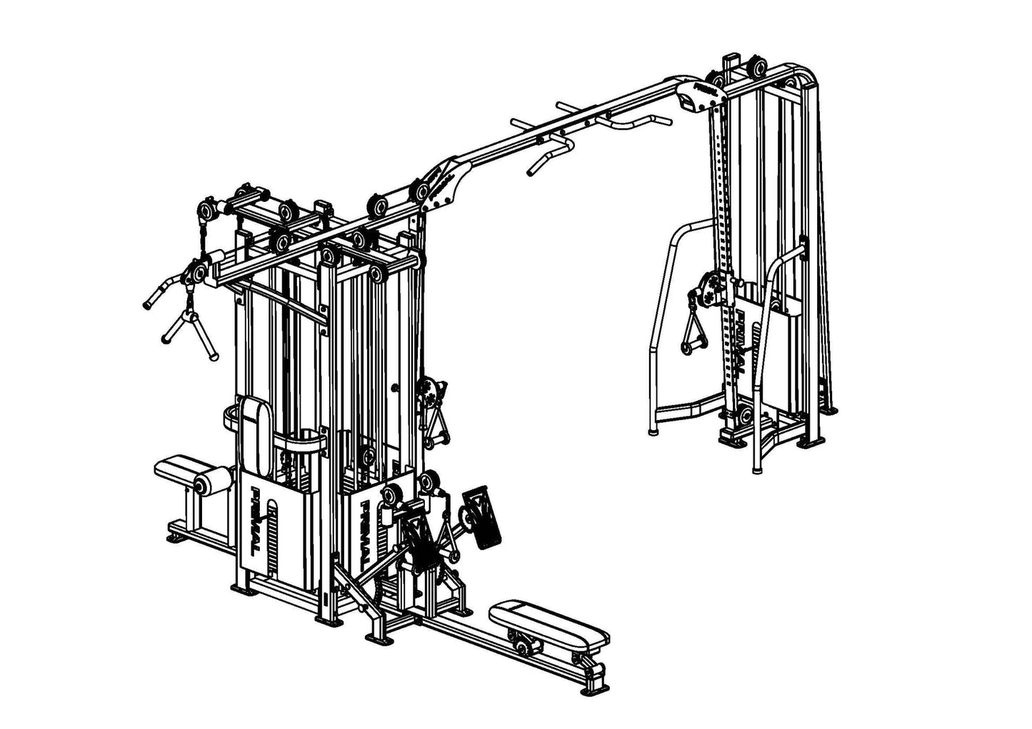 Primal Performance Series 5-Station Multi-Stack Gym