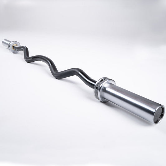 Attack Fitness Olympic EZ Curl Bar – Ceramic Coated Black