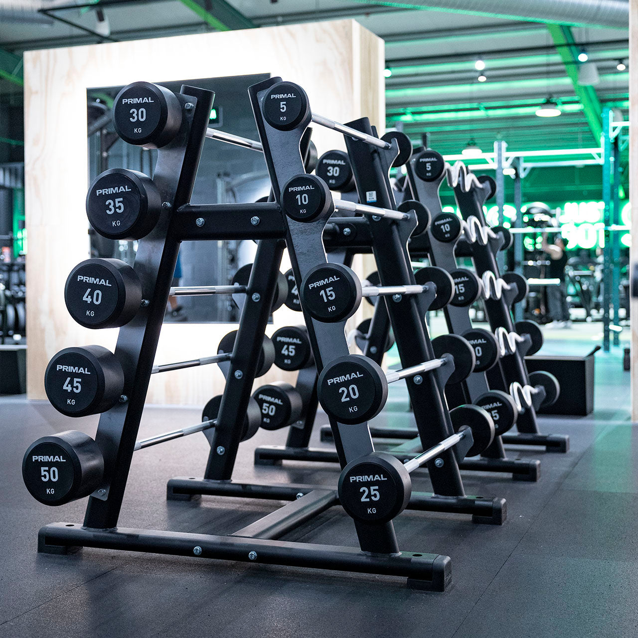 Primal Performance Series Urethane Straight Barbell Set 5kg-50kg - (10 Bars)