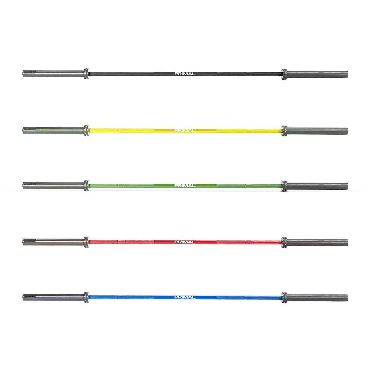 Primal Pro Series 8 Needle Dual Knurl 20kg Olympic Bar - Teflon Coating