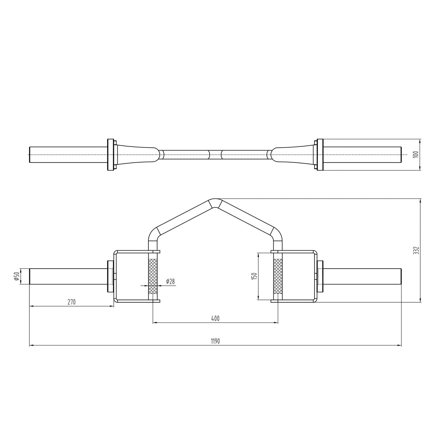 Primal Pro Series Tricep Extension Bar