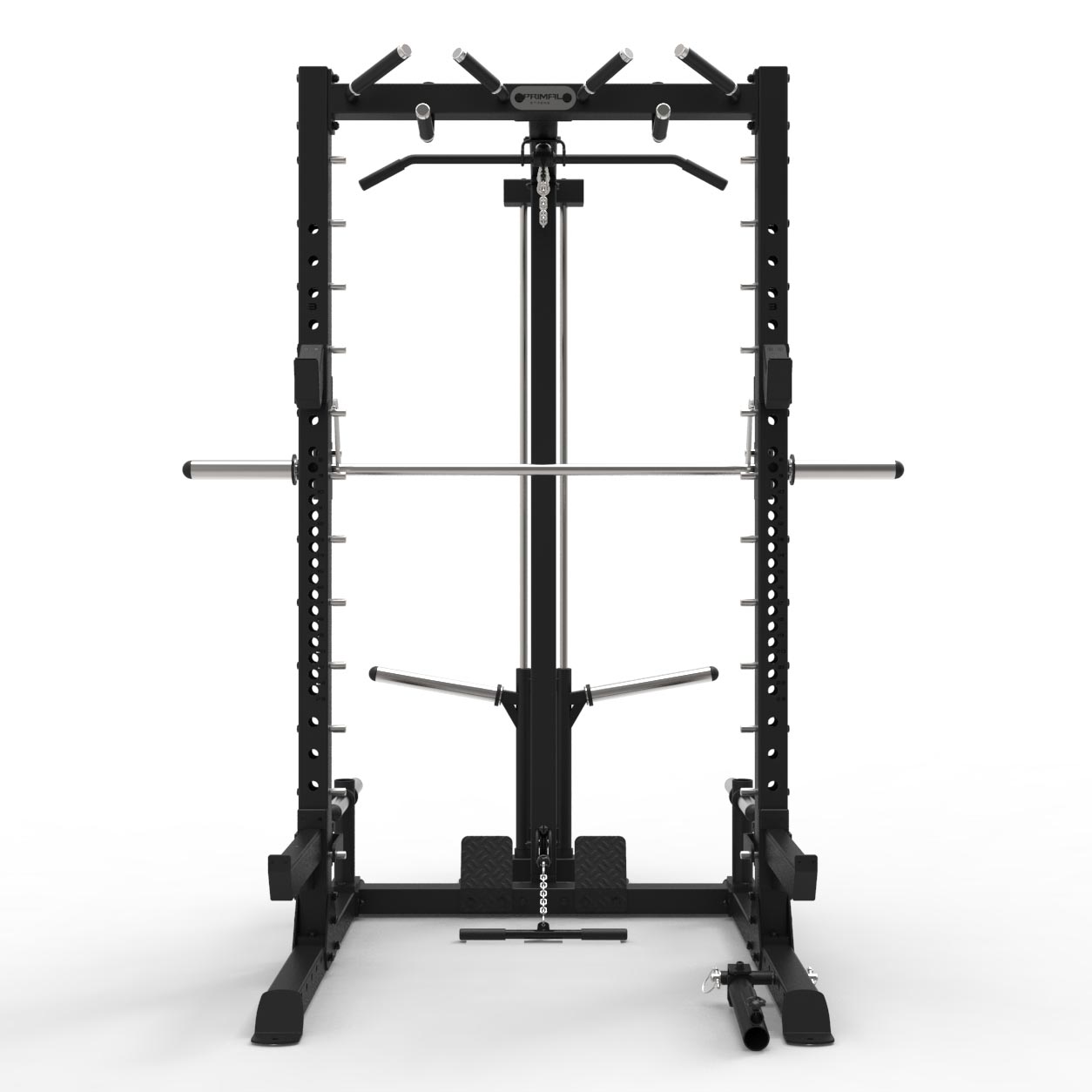 Primal Pro Series Half Rack with Lat Pulldown and Low Row